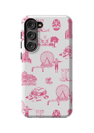 Dallas Toile Samsung Phone Case Phone Case Galaxy S23 Plus / Tough / Pink Katie Kime
