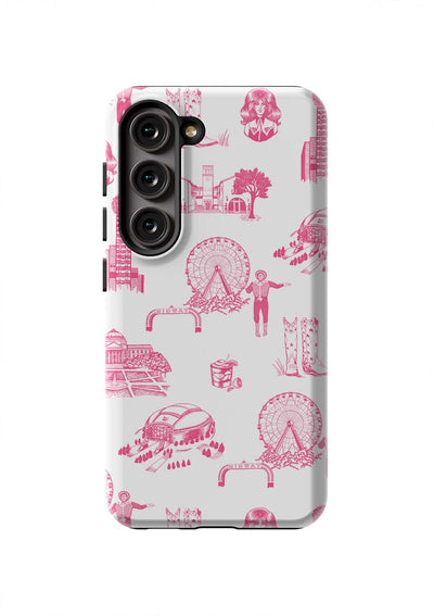 Dallas Toile Samsung Phone Case Phone Case Pink / Galaxy S23 / Tough Katie Kime