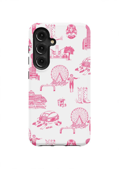 Dallas Toile Samsung Phone Case Phone Case Pink / Galaxy S24 / Tough Katie Kime
