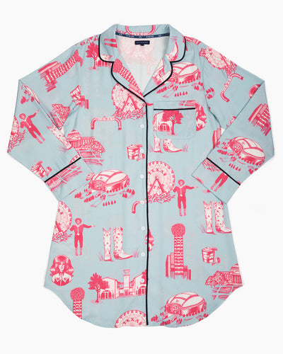 Dallas Toile Sleep Shirt Sleep Shirt Katie Kime