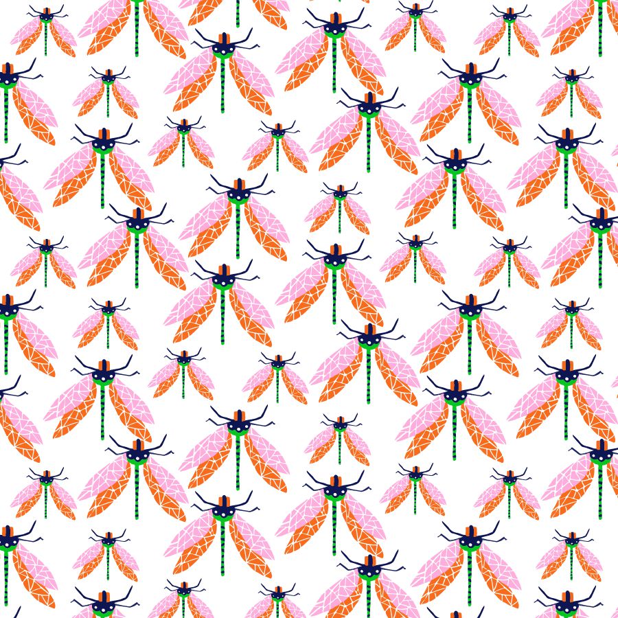 Dragonfly Traditional Wallpaper Wallpaper Multi / Double Roll Katie Kime