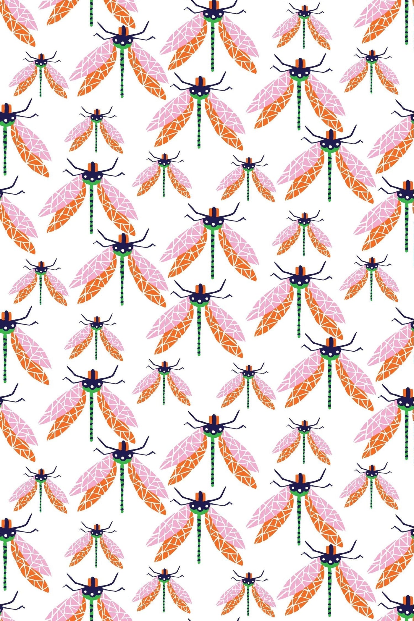 Dragonfly Traditional Wallpaper Wallpaper Multi / Single Roll Katie Kime