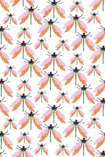 Dragonfly Traditional Wallpaper Wallpaper Multi / Single Roll Katie Kime