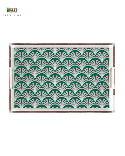 Emerald Deco Lucite Tray Lucite Trays Green / 11x17 Katie Kime