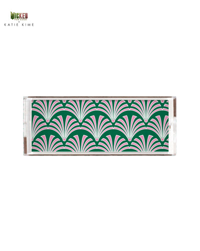 Emerald Deco Lucite Tray Lucite Trays Green / 11x4 Katie Kime