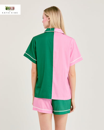Enchanted Colorblock Pajama Shorts Set Pajama Set Katie Kime