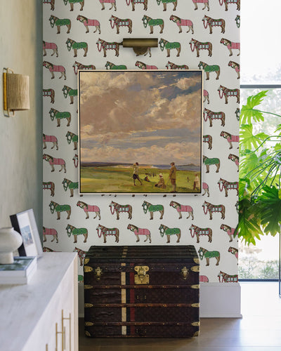 Equestrian Elegance Traditional Wallpaper Wallpaper Katie Kime