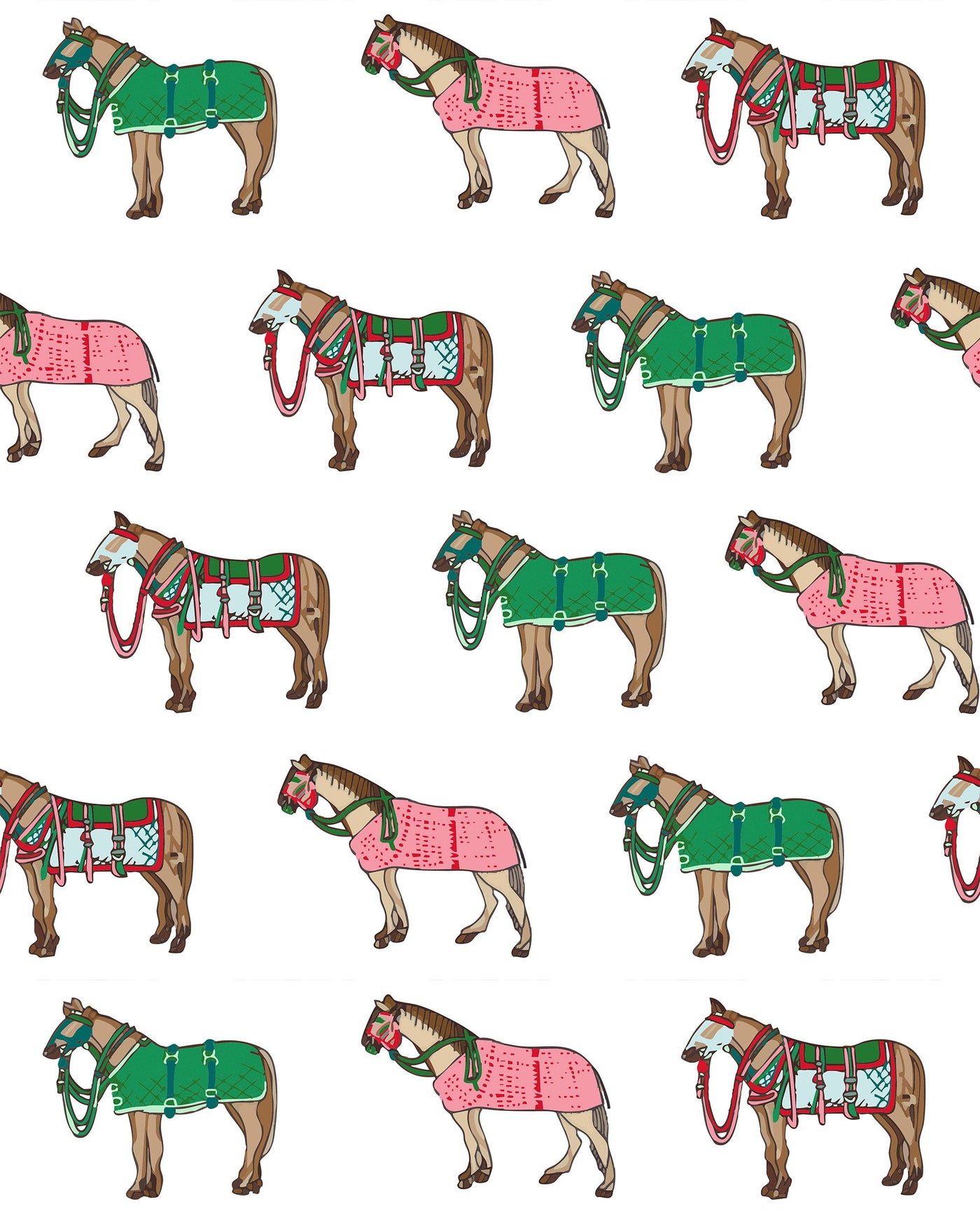 Equestrian Elegance Traditional Wallpaper Wallpaper Multi / Double Roll Katie Kime