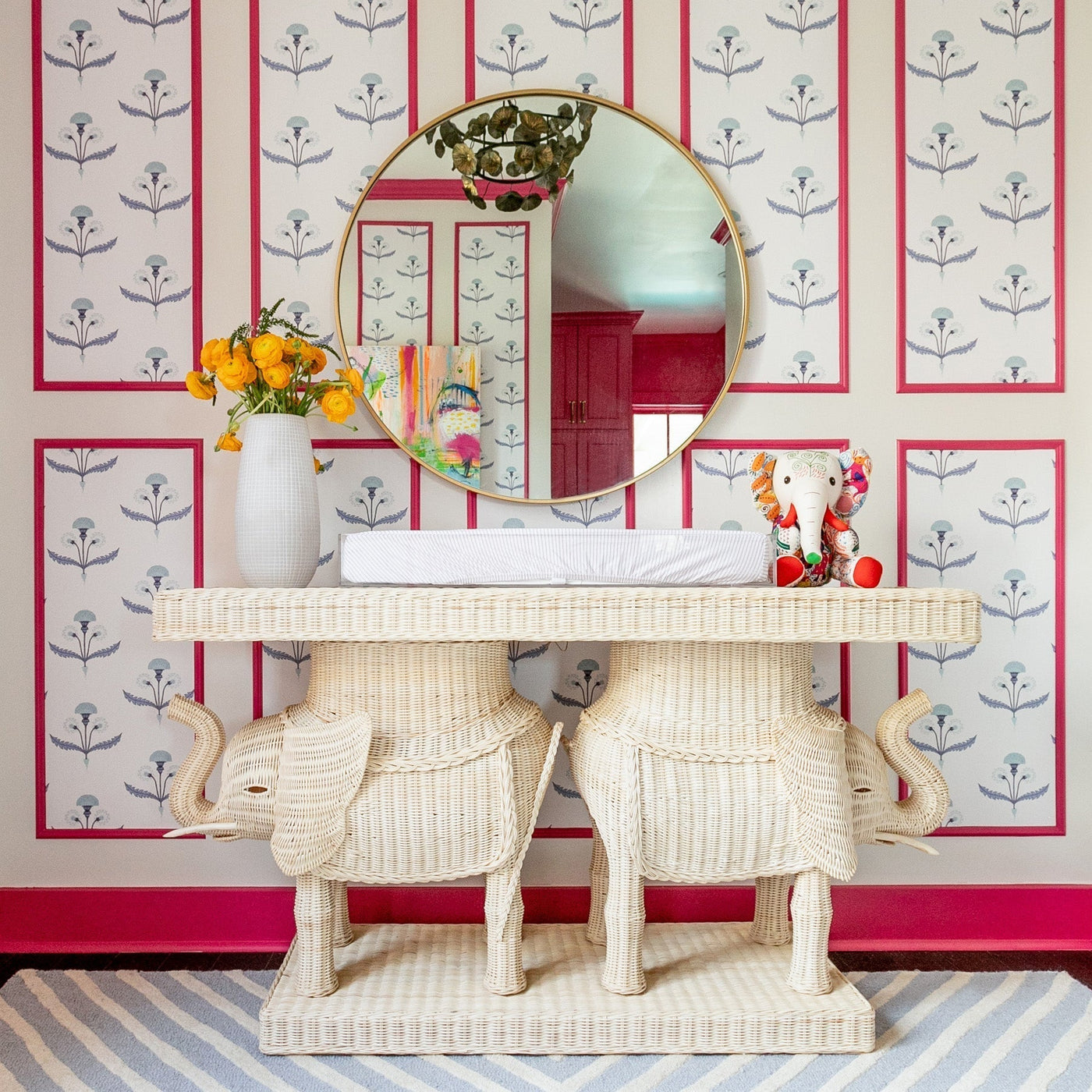 Fine and Dandy Peel & Stick Wallpaper Peel & Stick Wallpaper Mint / Large Sample Katie Kime