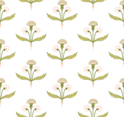 Fine and Dandy Peel & Stick Wallpaper Peel & Stick Wallpaper Peach / 24" x 144" Katie Kime