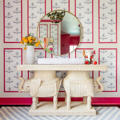 Fine and Dandy Peel & Stick Wallpaper Peel & Stick Wallpaper Peach / Large Sample Katie Kime