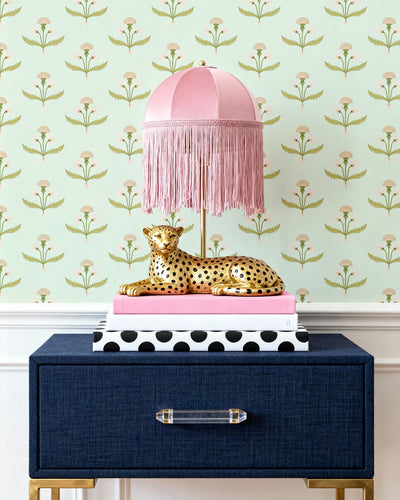 Fine and Dandy Traditional Wallpaper Wallpaper Mint / Small Sample Katie Kime