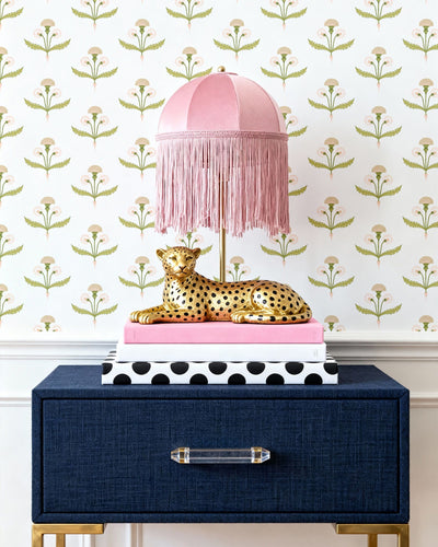 Fine and Dandy Traditional Wallpaper Wallpaper Peach / Large Sample Katie Kime