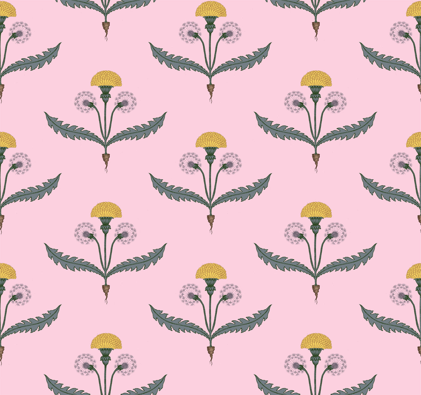 Fine and Dandy Traditional Wallpaper Wallpaper Pink / Double Roll Katie Kime