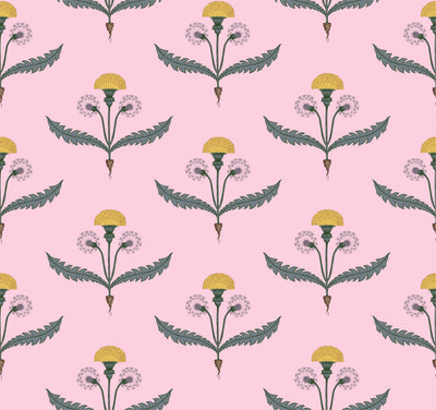 Fine and Dandy Traditional Wallpaper Wallpaper Pink / Double Roll Katie Kime