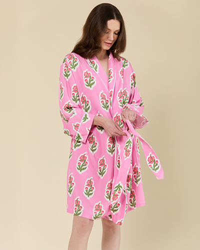 Floret Lounge Robe Robe Pink / One Size Fits Most Katie Kime