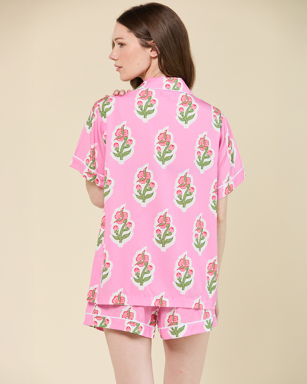 Floret Pajama Shorts Set Pajama Set Katie Kime