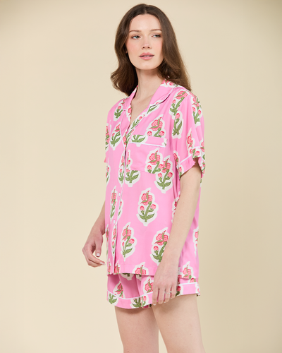 Floret Pajama Shorts Set Pajama Set Katie Kime