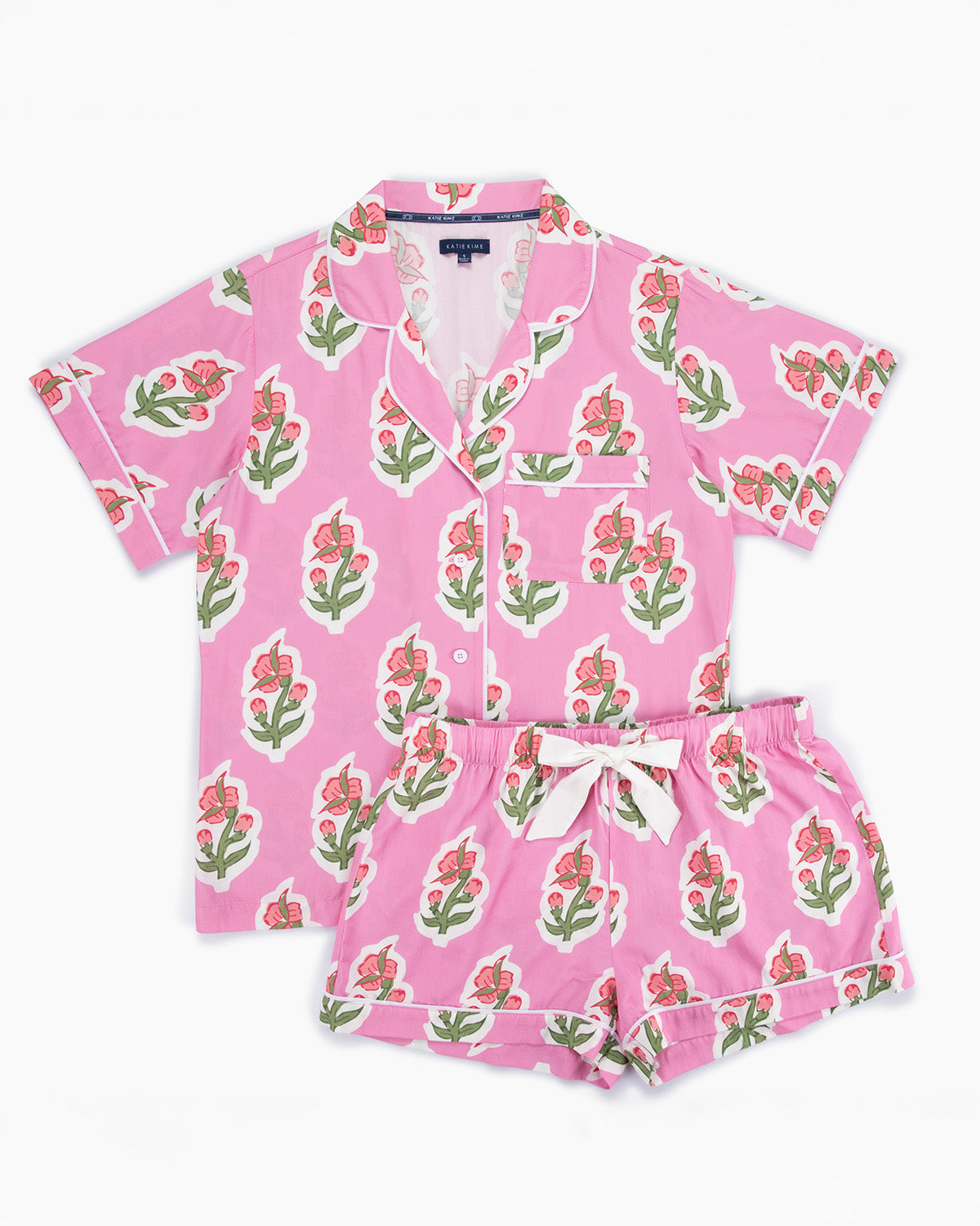 Floret Pajama Shorts Set Pajama Set Katie Kime