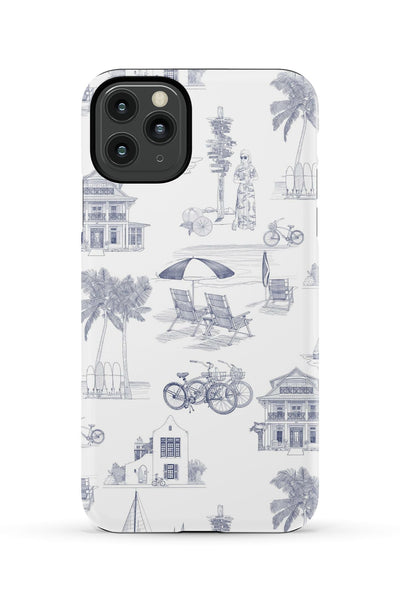 Florida Toile iPhone Case Phone Case Navy / iPhone 11 Pro Max / Tough Katie Kime