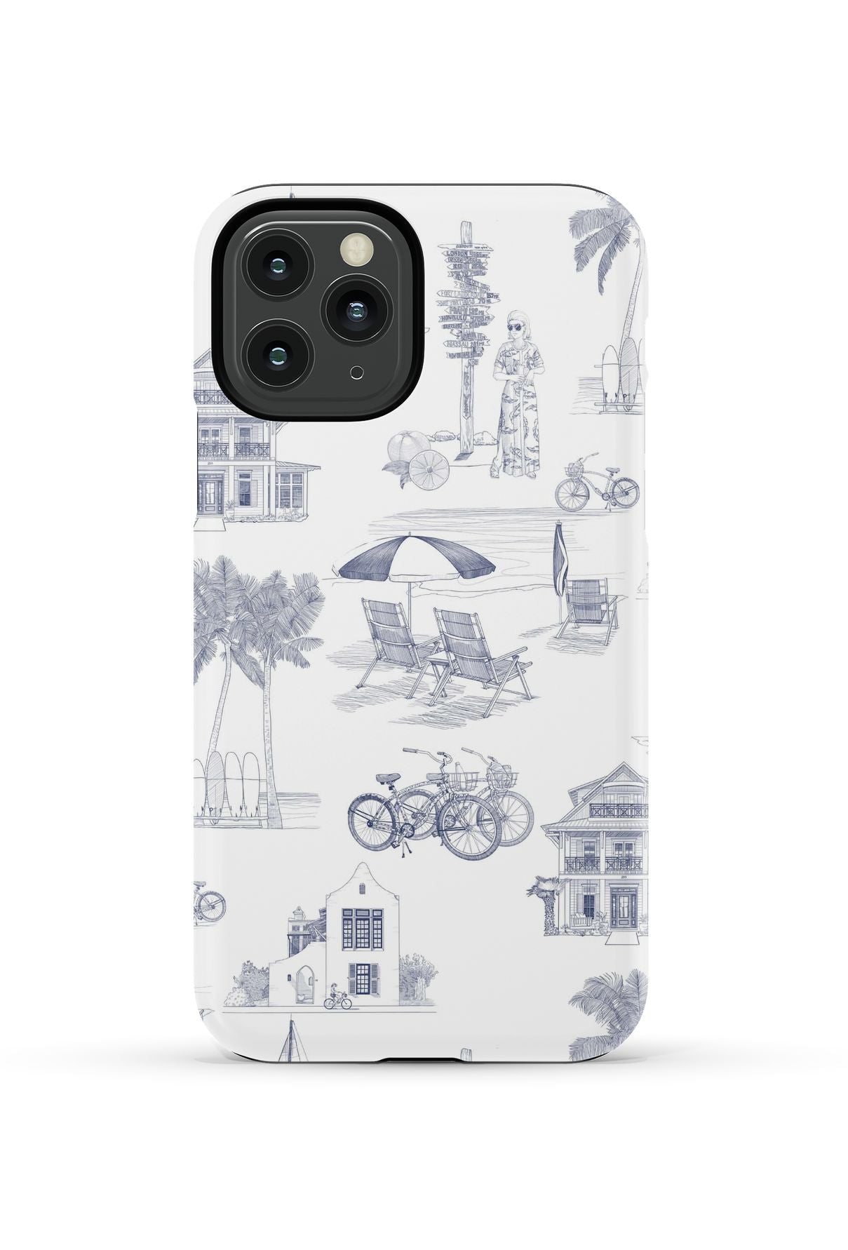 Florida Toile iPhone Case Phone Case Navy / iPhone 11 Pro / Tough Katie Kime