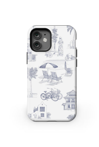 Florida Toile iPhone Case Phone Case Navy / iPhone 12 Mini / MagSafe Tough Katie Kime