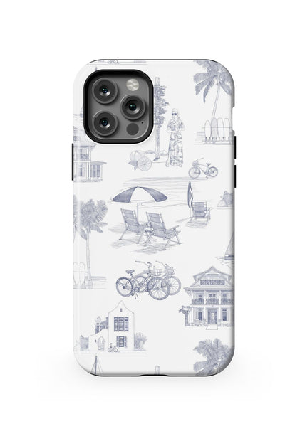 Florida Toile iPhone Case Phone Case Navy / iPhone 12 Pro / MagSafe Tough Katie Kime