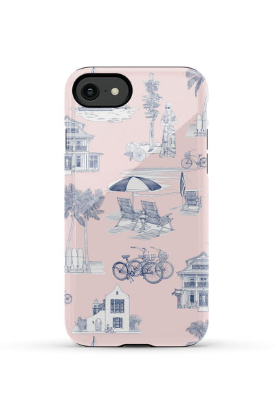 Florida Toile iPhone Case Phone Case Pink Navy / iPhone SE (2022) / Tough Katie Kime