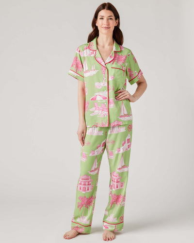 Florida Toile Pajama Pants Set Pajama Set Katie Kime