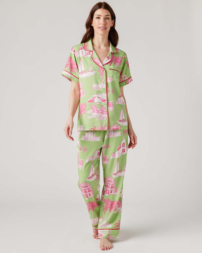 Florida Toile Pajama Pants Set Pajama Set Katie Kime