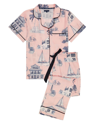 Florida Toile Pajama Pants Set Pajama Set Katie Kime