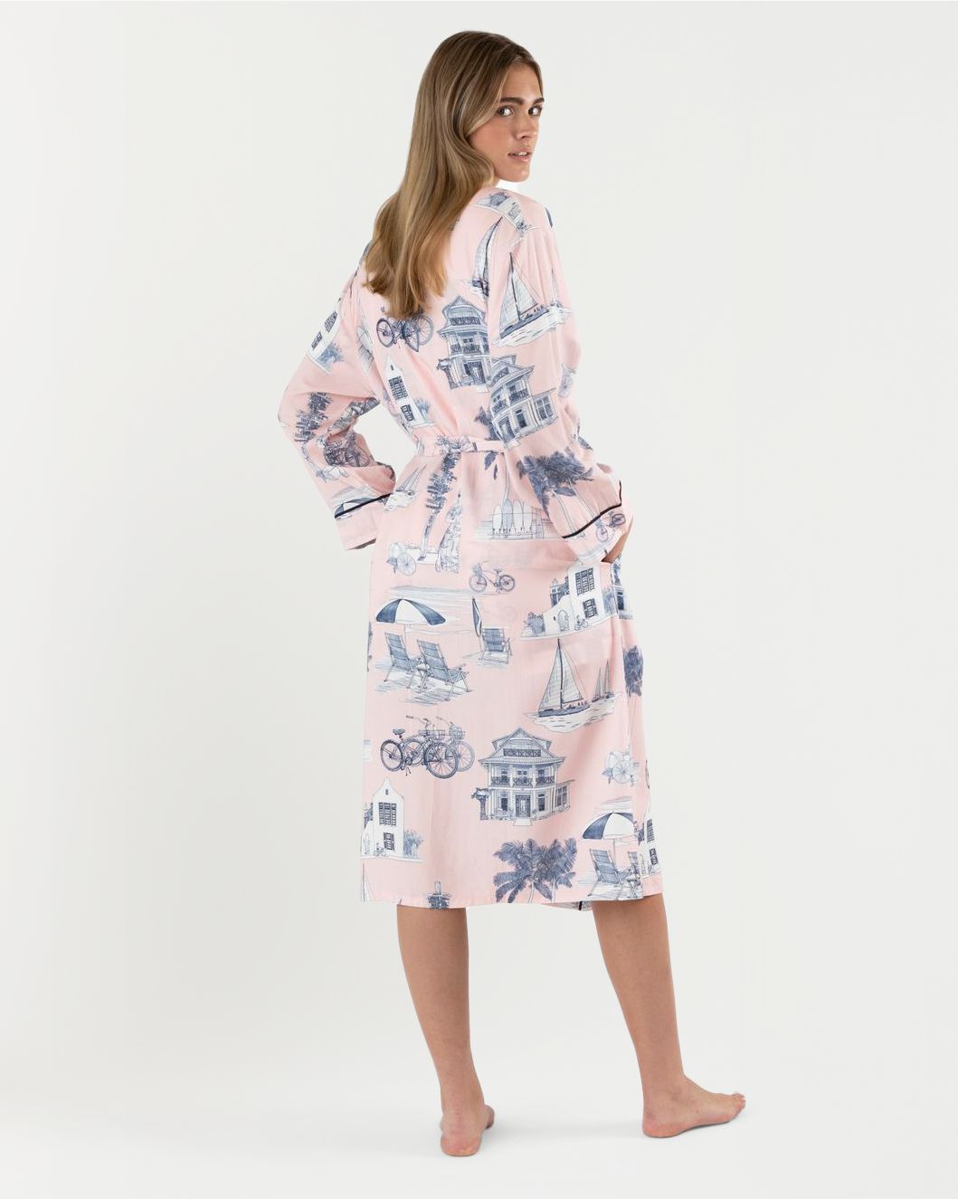 Florida Toile Robe Robe Katie Kime