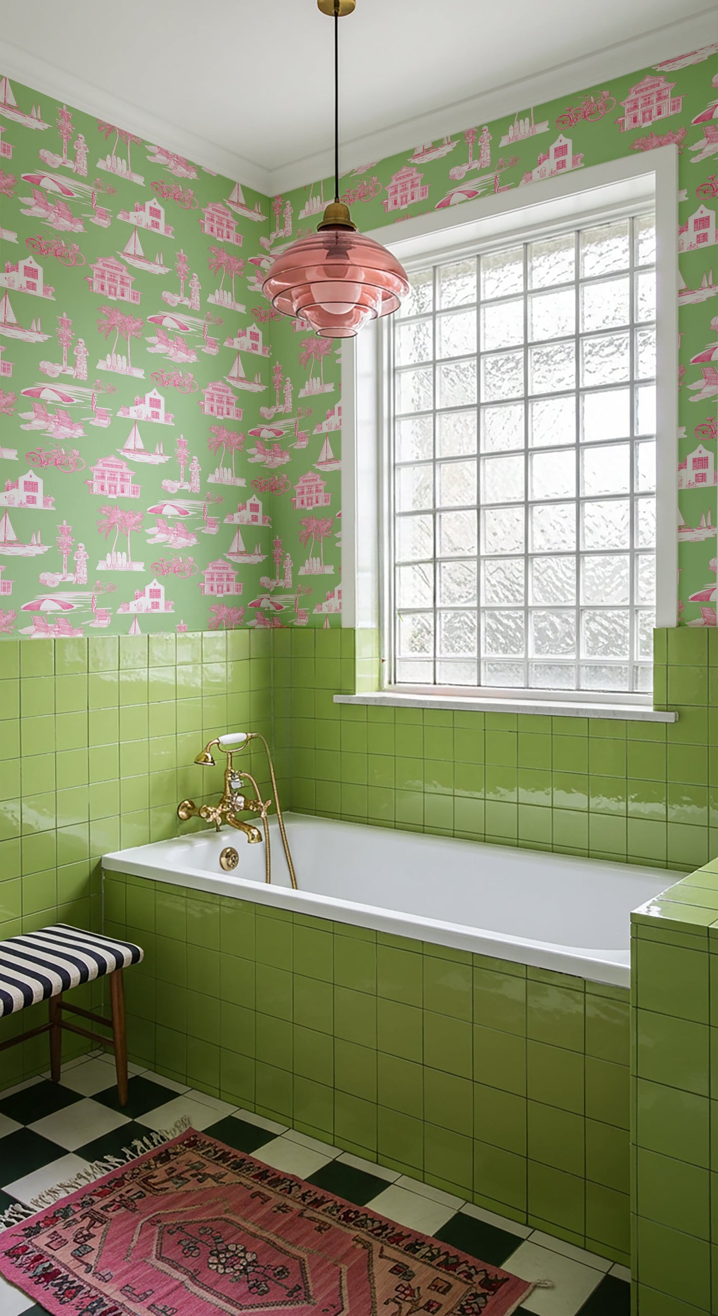 Florida Toile Traditional Wallpaper Wallpaper Katie Kime