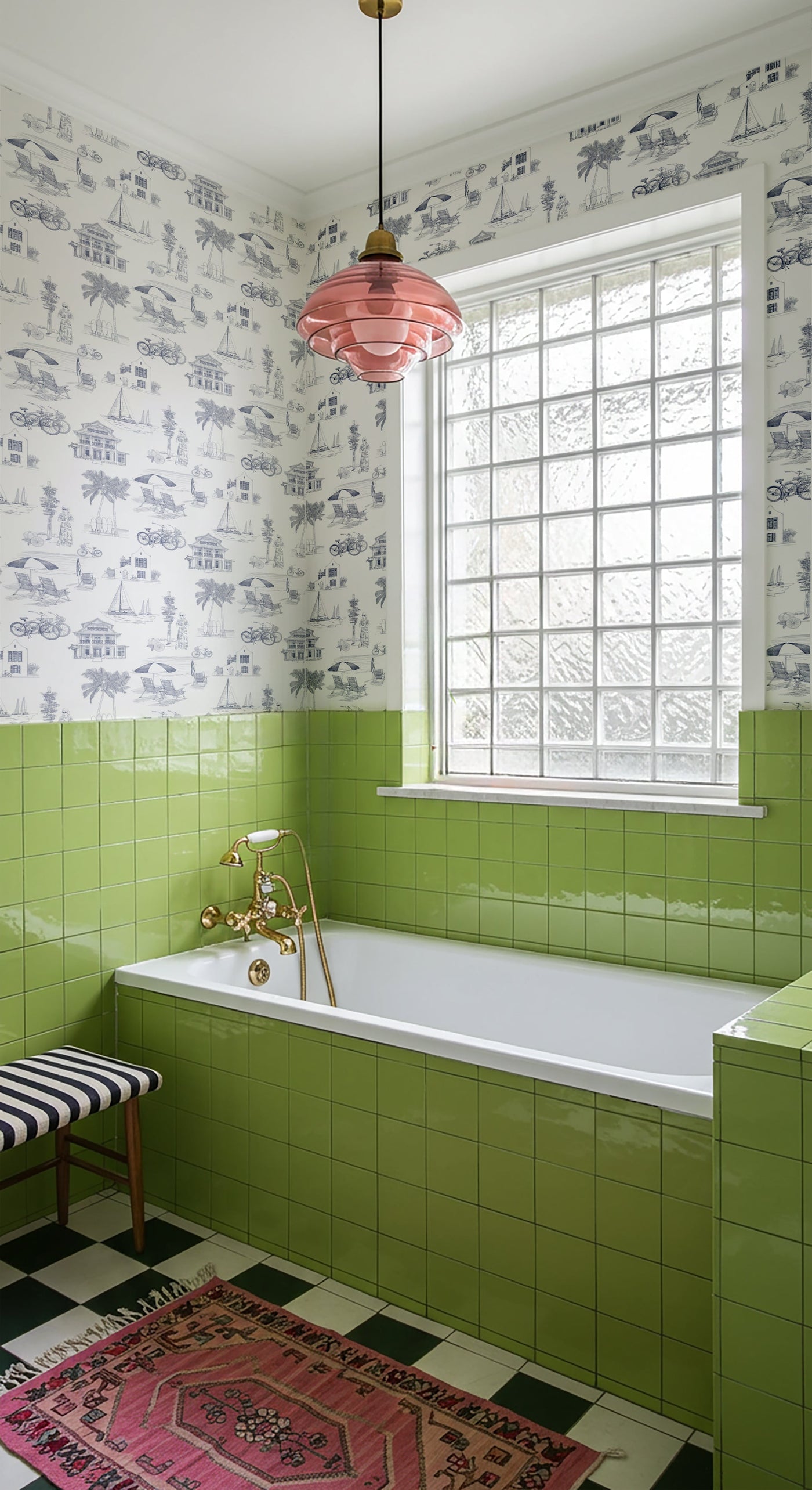 Florida Toile Traditional Wallpaper Wallpaper Katie Kime