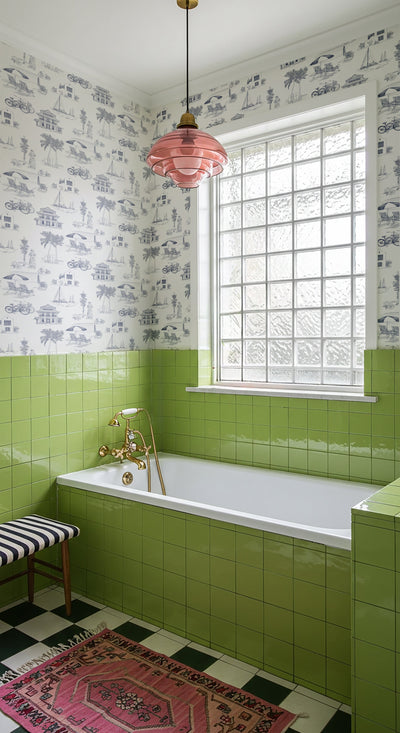 Florida Toile Traditional Wallpaper Wallpaper Katie Kime