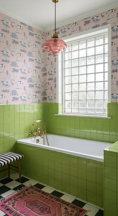 Florida Toile Traditional Wallpaper Wallpaper Katie Kime