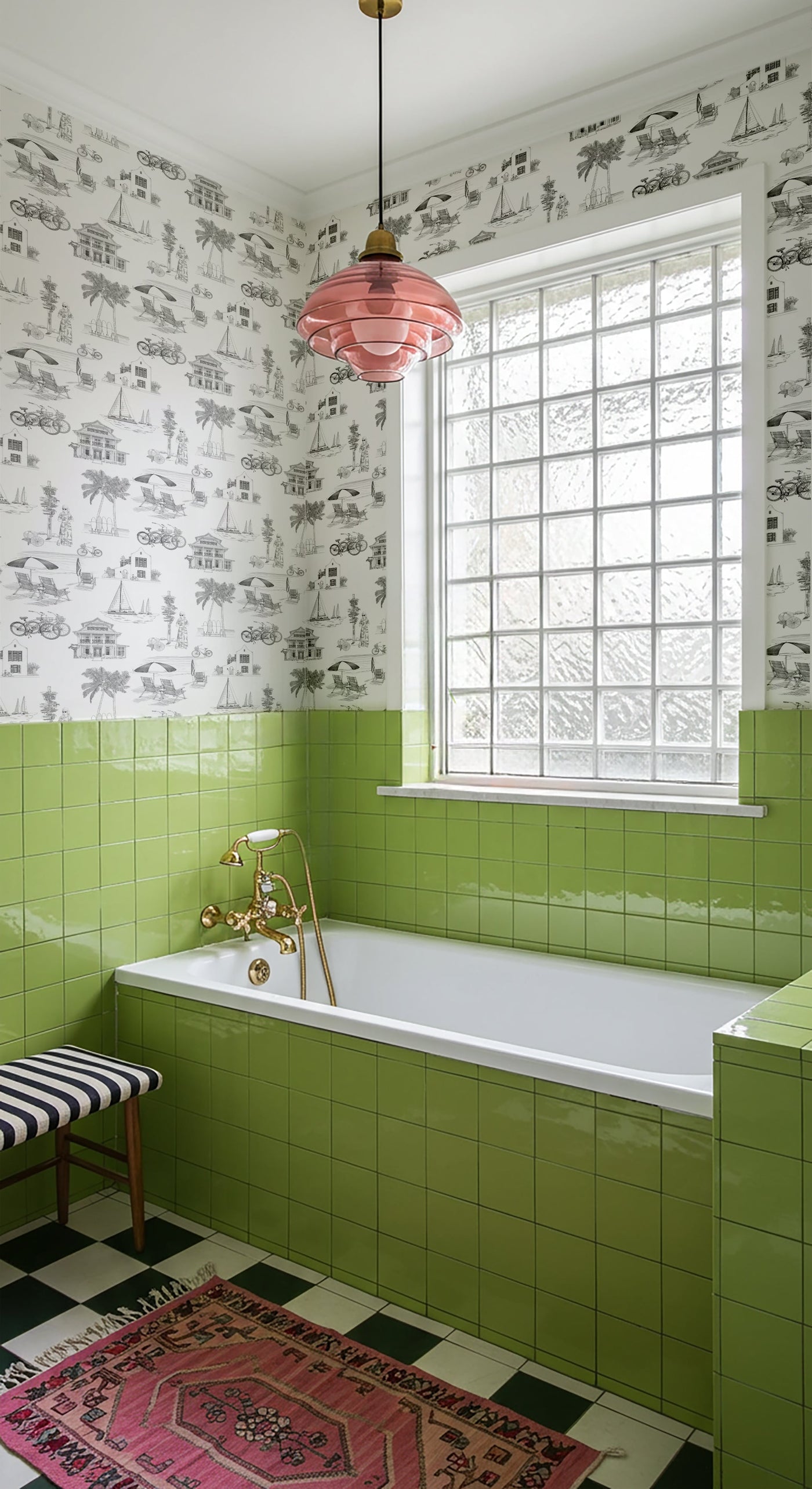 Florida Toile Traditional Wallpaper Wallpaper Katie Kime