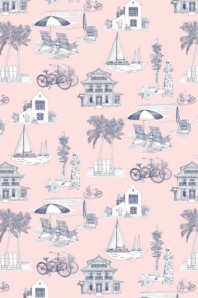 Florida Toile Traditional Wallpaper Wallpaper Katie Kime