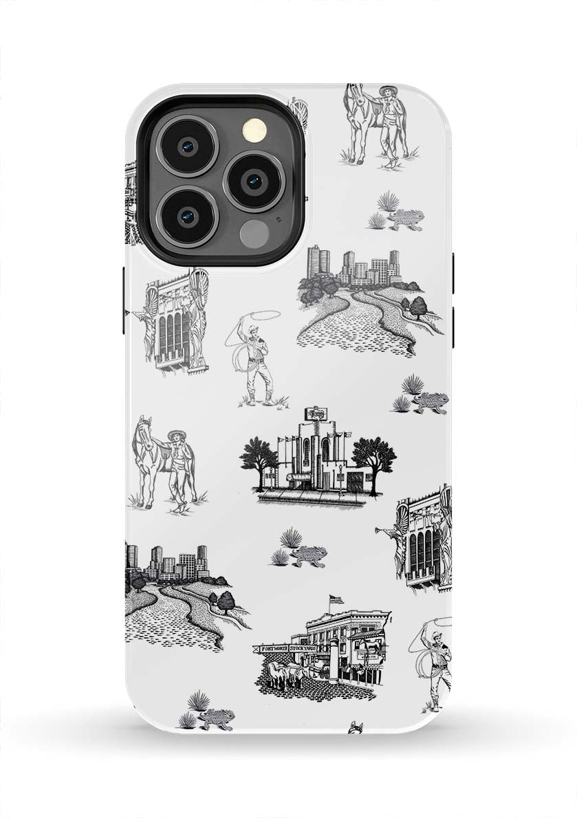 Fort Worth Toile iPhone Case Phone Case Tough / iPhone 13 Pro Max / Black Katie Kime