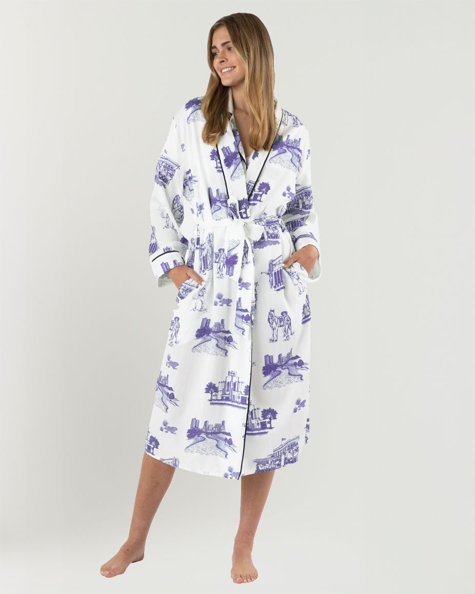 Fort Worth Toile Robe Robe Katie Kime