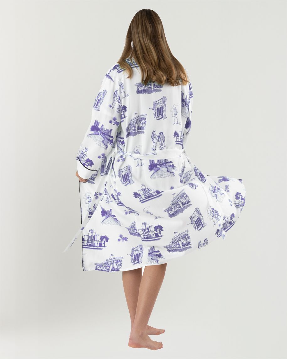 Fort Worth Toile Robe Robe Katie Kime