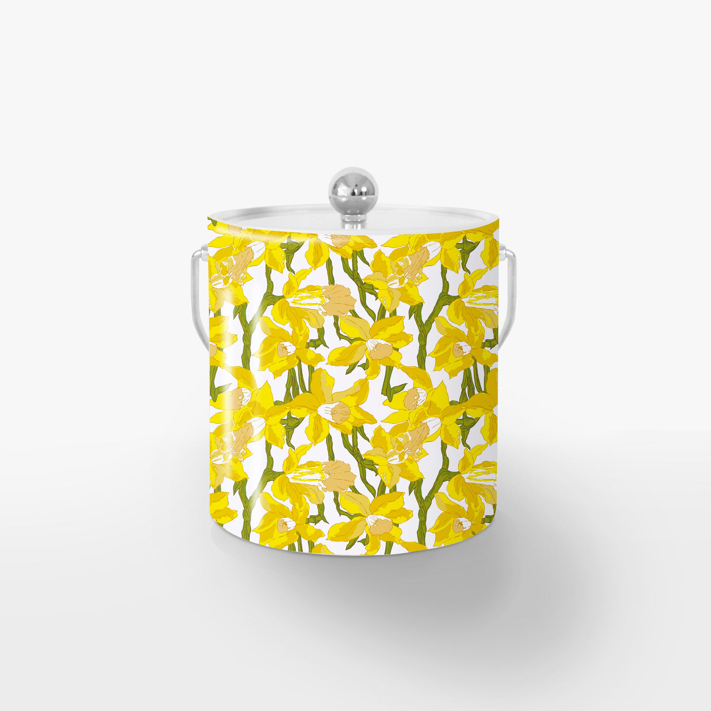 Garden Party Ice Bucket Ice Bucket Yellow / Silver Katie Kime