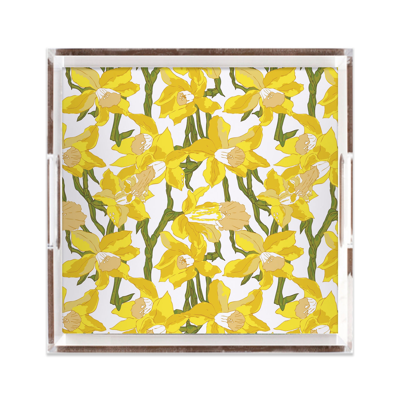 Garden Party Lucite Tray Lucite Trays Yellow / 12x12 Katie Kime