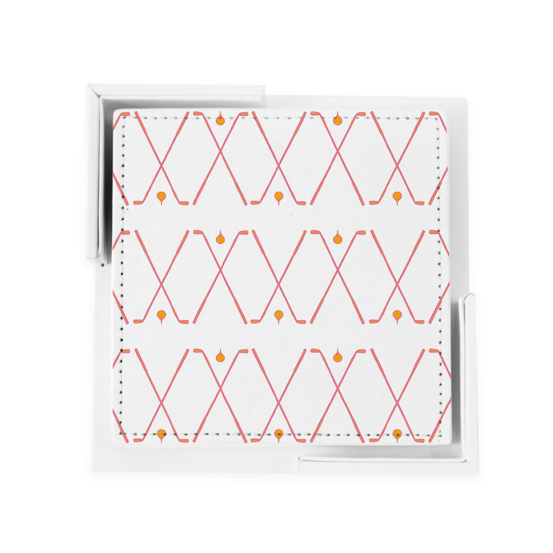 Golf Coaster Set Coaster Set Pink Katie Kime