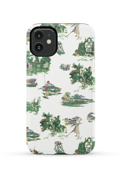 Golf Toile iPhone Case Phone Case Multi / iPhone 11 / Tough Katie Kime