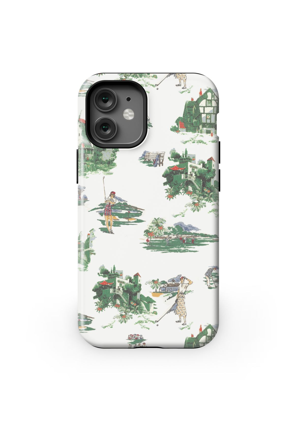 Golf Toile iPhone Case Phone Case Multi / iPhone 12 Mini / Tough Katie Kime