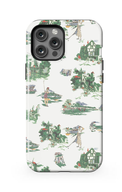 Golf Toile iPhone Case Phone Case Multi / iPhone 12 Pro Max / MagSafe Tough Katie Kime