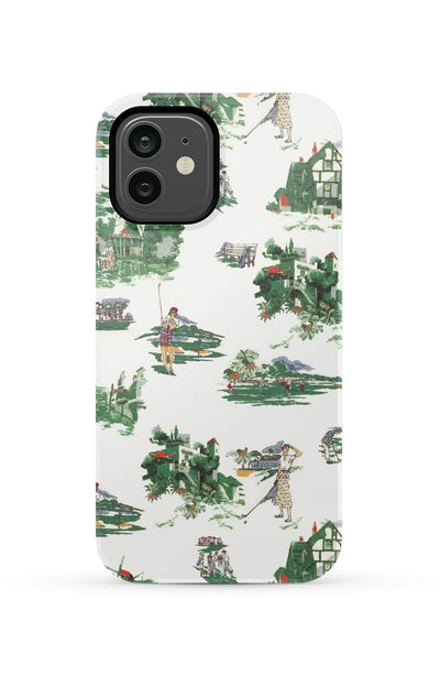 Golf Toile iPhone Case Phone Case Multi / iPhone 12 / Tough Katie Kime