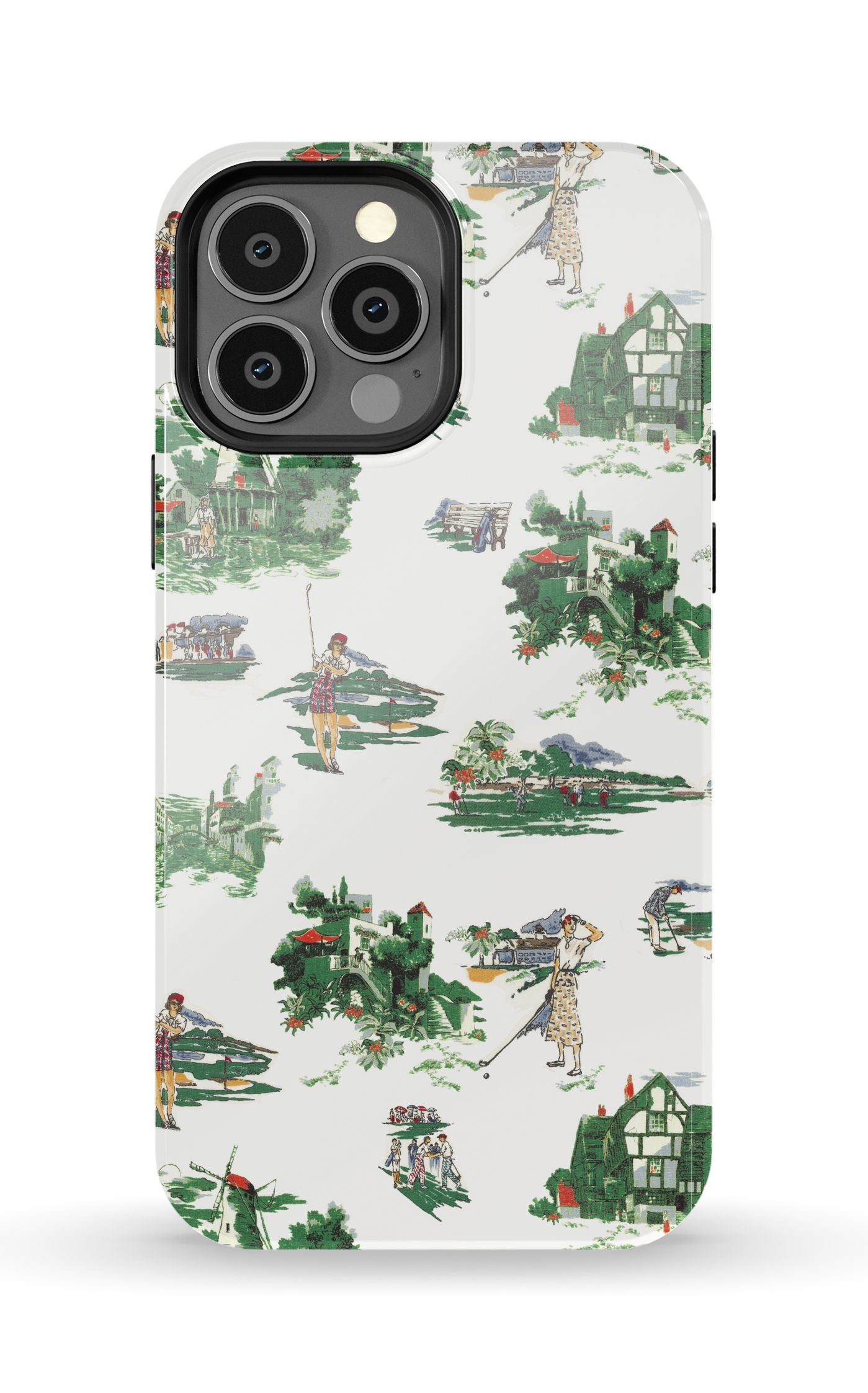 Golf Toile iPhone Case Phone Case Multi / iPhone 13 Pro Max / MagSafe Tough Katie Kime
