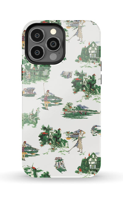 Golf Toile iPhone Case Phone Case Multi / iPhone 13 Pro Max / MagSafe Tough Katie Kime